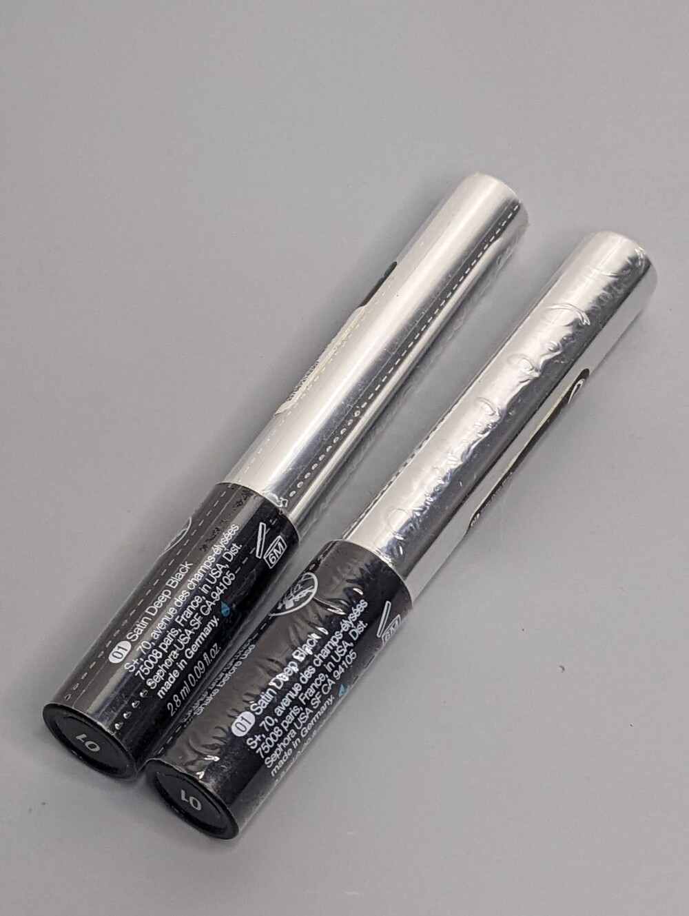 Sephora Liquid Satin Deep Black Waterproof Eyeliner Two Pack New Sealed